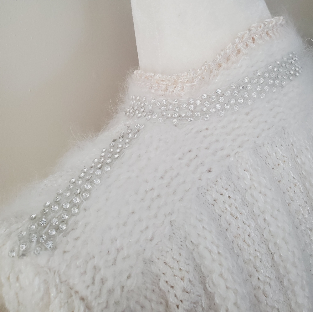 Antonella Preve Angora Silk Embellished Cardigan - Picture 12 of 14